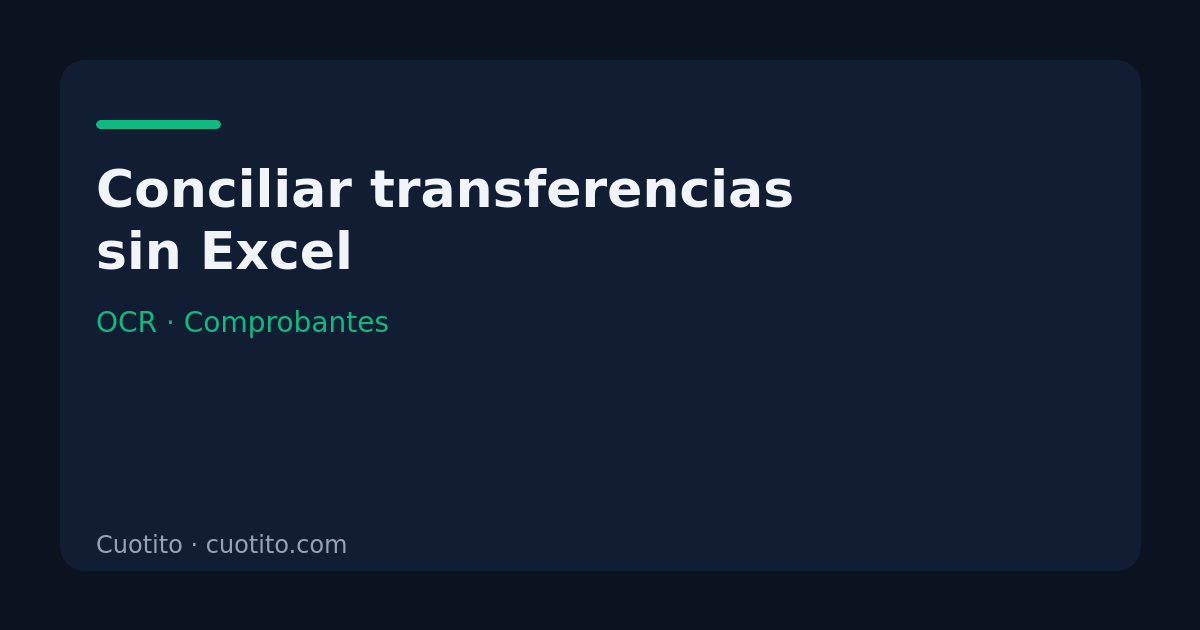 Portada del artículo Conciliar transferencias sin planilla Excel, por WhatsApp