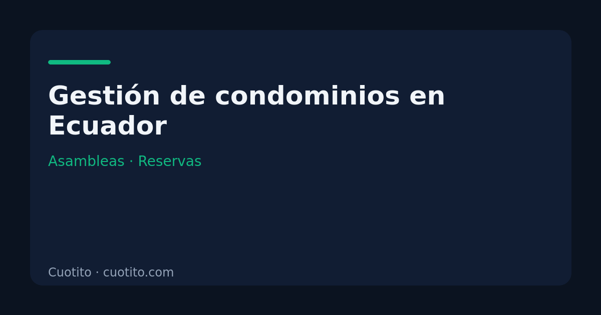 Vista general de la administración de un condominio con actas, alícuotas y reservas