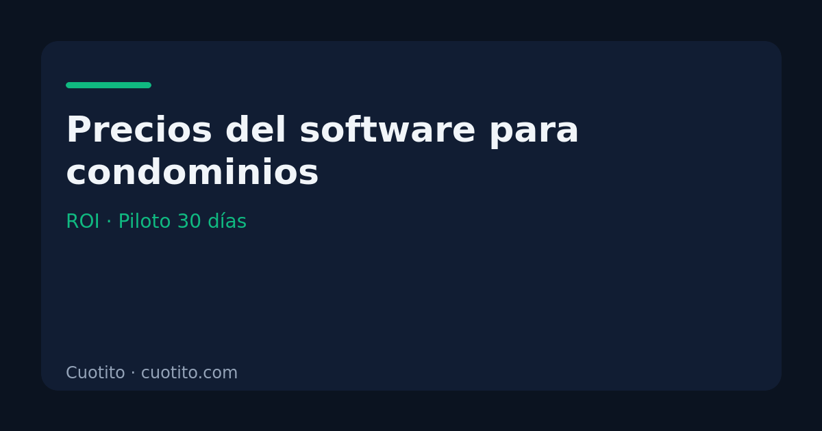 Comparativa de costos y retorno de inversión de software para condominios